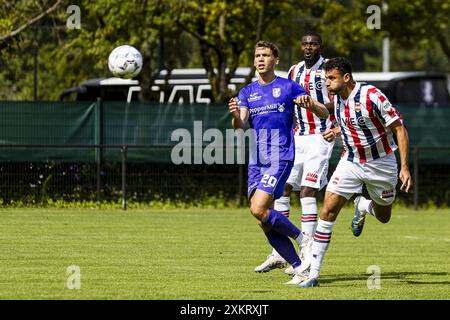 Sint Michielsgestel, Niederlande. Juli 2024. ST. MICHIELSGESTEL - 24.07.2024. Sportpark Zegenwerp. Eredivisie voetbal. Vorsaison 2024-2025. Willem II - Patro Eisden (freundlich). Willem II. Spieler Raffael Behounek. Beschreibung: Pro Shots/Alamy Live News Stockfoto