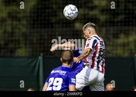 Sint Michielsgestel, Niederlande. Juli 2024. ST. MICHIELSGESTEL - 24.07.2024. Sportpark Zegenwerp. Eredivisie voetbal. Vorsaison 2024-2025. Willem II - Patro Eisden (freundlich). Willem II Spieler Mickael Tirpan. Beschreibung: Pro Shots/Alamy Live News Stockfoto