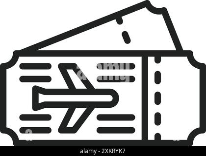 Vektorbild für Ticketsymbol. Geeignet für mobile Anwendungen, Webanwendungen und Printmedien. Stock Vektor