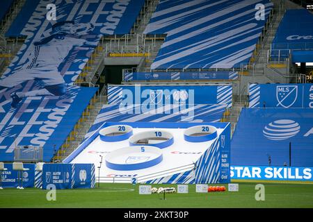 Columbus, Ohio, USA. Juli 2024. Die MLS All-Star Challenge findet am Tag vor dem All-Star-Spiel zwischen MLS und Liga MX im Feld Lower.com statt. Quelle: Kindell Buchanan/Alamy Live News Stockfoto