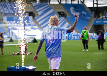 Columbus, Ohio, USA. 23. Juli 2024. Torontos FC-Stürmer Federico Bernardeschi (10). Die MLS All-Star Challenge findet am Tag vor dem All-Star-Spiel zwischen MLS und Liga MX im Feld Lower.com statt. Quelle: Kindell Buchanan/Alamy Live News Stockfoto