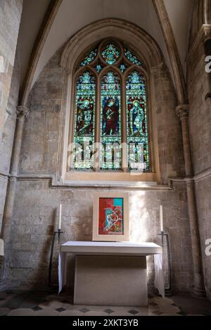 Kapelle der St. Mary Magdalene, Chichester Cathedral, gegründet 1075, umfasst sowohl den normannischen als auch den gotischen Stil, Chichester, West Sussex, Engl Stockfoto