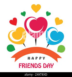Happy Friendship Day Illustrationsvektor Stock Vektor
