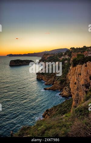 Die Küste von Benitatxell an der Costa Blanca, Spanien Stockfoto