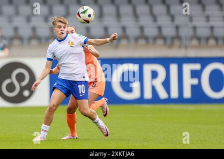 Kaunas, Litauen. Juli 2024. KAUNAS, LITAUEN - 24. JULI: Lucie Calba aus Frankreich während des Halbfinalspiels der UEFA-U19-Meisterschaft der Frauen zwischen den Niederlanden und Frankreich bei S. Darius & S. Girenas am 24. Juli 2024 in Kaunas, Litauen. (Foto: Nikola Krstic/Orange Pictures) Credit: Orange Pics BV/Alamy Live News Stockfoto