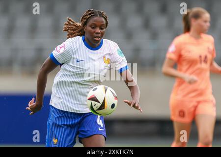 Kaunas, Litauen. Juli 2024. KAUNAS, LITAUEN - 24. JULI: Wassa Sangare aus Frankreich während des Halbfinalspiels der UEFA-U19-Meisterschaft der Frauen zwischen den Niederlanden und Frankreich bei S. Darius & S. Girenas am 24. Juli 2024 in Kaunas, Litauen. (Foto: Nikola Krstic/Orange Pictures) Credit: Orange Pics BV/Alamy Live News Stockfoto