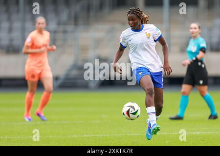 Kaunas, Litauen. Juli 2024. KAUNAS, LITAUEN - 24. JULI: Wassa Sangare aus Frankreich während des Halbfinalspiels der UEFA-U19-Meisterschaft der Frauen zwischen den Niederlanden und Frankreich bei S. Darius & S. Girenas am 24. Juli 2024 in Kaunas, Litauen. (Foto: Nikola Krstic/Orange Pictures) Credit: Orange Pics BV/Alamy Live News Stockfoto