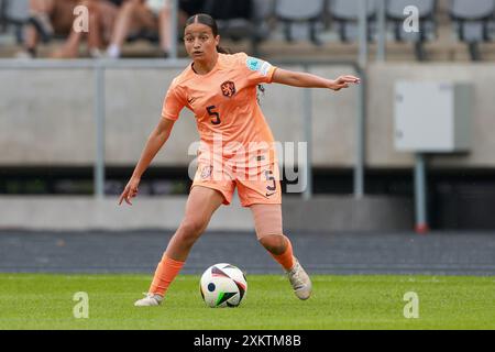 Kaunas, Litauen. Juli 2024. KAUNAS, LITAUEN - 24. JULI: Anissa Chibani aus den Niederlanden während des Halbfinalspiels der UEFA-U19-Meisterschaft der Frauen zwischen den Niederlanden und Frankreich bei S. Darius & S. Girenas am 24. Juli 2024 in Kaunas, Litauen. (Foto: Nikola Krstic/Orange Pictures) Credit: Orange Pics BV/Alamy Live News Stockfoto