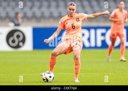 Kaunas, Litauen. Juli 2024. KAUNAS, LITAUEN - 24. JULI: Jasmijn van Uden aus den Niederlanden während des Halbfinalspiels der UEFA-U19-Meisterschaft der Frauen zwischen den Niederlanden und Frankreich bei S. Darius & S. Girenas am 24. Juli 2024 in Kaunas, Litauen. (Foto: Nikola Krstic/Orange Pictures) Credit: Orange Pics BV/Alamy Live News Stockfoto