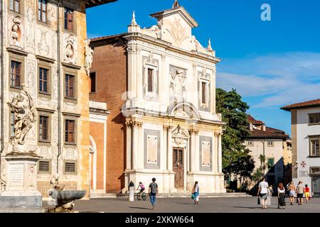 Die Kirche Santo Stefano dei Cavalieri, Piazza dei Cavalieri (Ritterplatz) Pisa, Toskana, Italien. Stockfoto