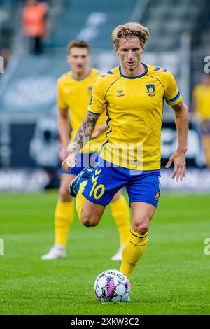 Viborg, Dänemark. Juli 2024. Daniel Wass (10) von Broendby IF beim 3F Superliga-Spiel zwischen Viborg FF und Broendby IF in der Energy Viborg Arena in Viborg. Stockfoto