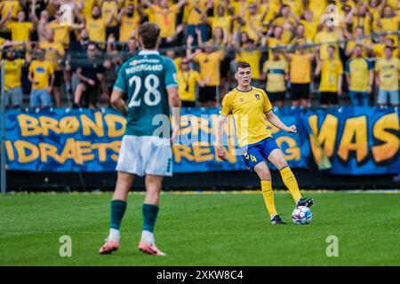 Viborg, Dänemark. Juli 2024. Jacob Rasmussen (4) von Broendby IF während des 3F Superliga-Spiels zwischen Viborg FF und Broendby IF in der Energy Viborg Arena in Viborg. Stockfoto