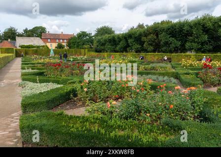 Kopenhagen, Dänemark, Weitwinkelblick, Öffentlicher Dänischer Park « Kongens Hat »-Gärten Stockfoto