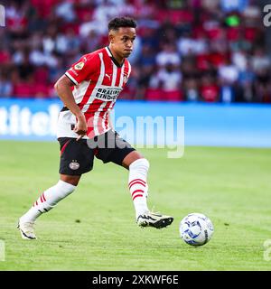 Eindhoven, Niederlande. Juli 2024. EINDHOVEN, 24.07.2024, Philips Stadium, Lichtstadderby Season 2024/2025, PSV - FC Eindhoven, PSV-Spieler Frederik Oppegard während des Spiels PSV - Eindhoven Credit: Pro Shots/Alamy Live News Stockfoto