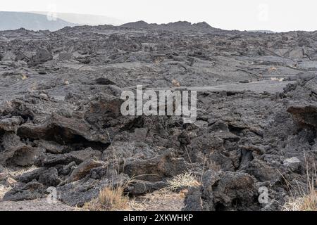 Lavabildung in der Nähe des Ardoukoba-Vulkans, Dschibuti Stockfoto