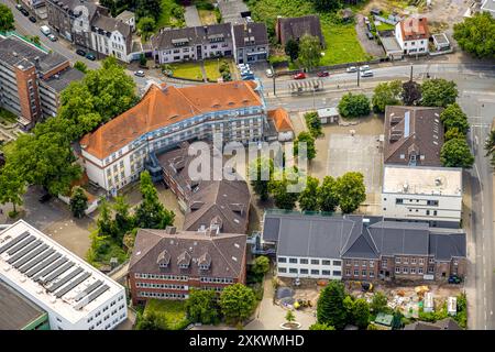 Luftbild, Willy-Brandt-Schule, Gesamtschule, Styrum, Mülheim an der Ruhr, Ruhrgebiet, Nordrhein-Westfalen, Deutschland ACHTUNGxMINDESTHONORARx60xEURO *** Luftansicht, Willy Brandt School, umfassende Schule, Styrum, Mülheim an der Ruhr, Ruhrgebiet, Nordrhein-Westfalen, Deutschland ATTENTIONxMINDESTHONORARx60xEURO Stockfoto