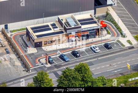 Luftbild, neues Burger-King Restaurant im Hafen, Speldorf, Mülheim an der Ruhr, Ruhrgebiet, Nordrhein-Westfalen, Deutschland ACHTUNGxMINDESTHONORARx60xEURO *** Luftansicht, neues Burger King Restaurant im Hafen, Speldorf, Mülheim an der Ruhr, Ruhrgebiet, Nordrhein-Westfalen, Deutschland ATTENTIONxMINDESTHONORARx60xEURO Stockfoto