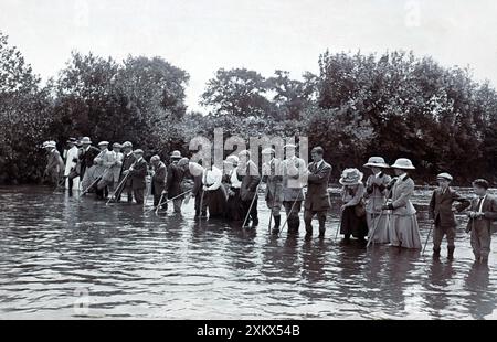 Otterjagd - Devon - Anfang des 20. Jahrhunderts. Stockfoto