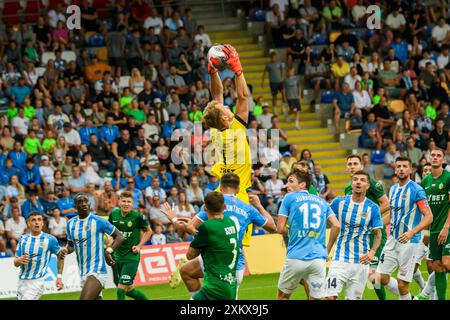 RIGA, Lettland. Juli 2024. UEFA Conference League Spiel zwischen dem Team Riga FC und dem Team Slask Wroclaw. Quelle: Gints Ivuskans/Alamy Live News Stockfoto