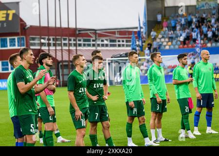 RIGA, Lettland. Juli 2024. UEFA Conference League Spiel zwischen dem Team Riga FC und dem Team Slask Wroclaw. Quelle: Gints Ivuskans/Alamy Live News Stockfoto