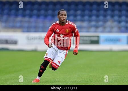 Chester, Großbritannien. Juli 2024. Victor Musa von Manchester United während des Vorbereitungsspiels Chester gegen Manchester United im Deva Stadium, Chester, Vereinigtes Königreich, 24. Juli 2024 (Foto: Cody Froggatt/News Images) in Chester, Vereinigtes Königreich am 24. Juli 2024. (Foto: Cody Froggatt/News Images/SIPA USA) Credit: SIPA USA/Alamy Live News Stockfoto