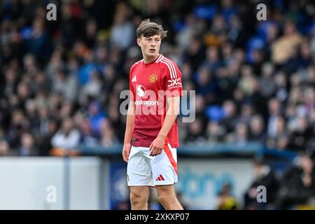 Chester, Großbritannien. Juli 2024. Jayce Fitzgerald von Manchester United während des Vorbereitungsspiels Chester gegen Manchester United im Deva Stadium, Chester, Großbritannien, 24. Juli 2024 (Foto: Cody Froggatt/News Images) in Chester, Großbritannien am 24. Juli 2024. (Foto: Cody Froggatt/News Images/SIPA USA) Credit: SIPA USA/Alamy Live News Stockfoto