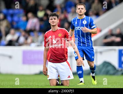 Chester, Großbritannien. Juli 2024. Tyler Fredricson von Manchester United während des Vorbereitungsspiels Chester gegen Manchester United im Deva Stadium, Chester, Vereinigtes Königreich, 24. Juli 2024 (Foto: Cody Froggatt/News Images) in Chester, Vereinigtes Königreich am 24. Juli 2024. (Foto: Cody Froggatt/News Images/SIPA USA) Credit: SIPA USA/Alamy Live News Stockfoto