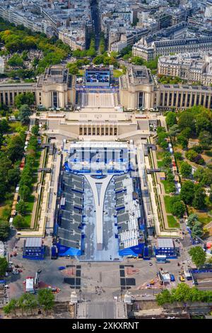 24. Juli 2024, Frankreich Paris, Olympische Spiele, Stadion im Zentrum von Paris Stockfoto