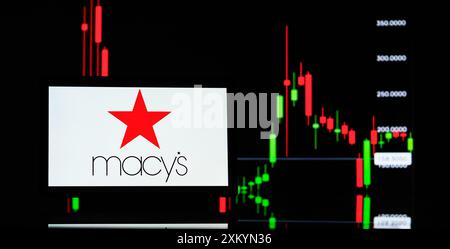 Garham, Deutschland. Juli 2024. In dieser Abbildung ist das Logo von Macy's, Inc. Auf einem Tablet zu sehen. Quelle: SOPA Images Limited/Alamy Live News Stockfoto