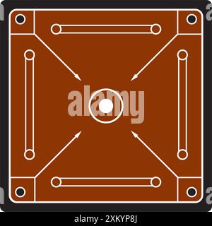 carrom Board Symbol Vektor Illustration Symbol Design Stock Vektor
