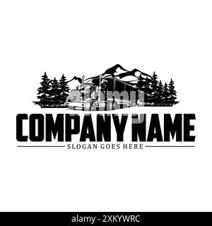 Großes LKW-Auto-Logo-Illustration Vektor-Design Stock Vektor