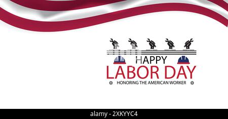Wir feiern den Rückgrat of America Labor Day und den amerikanischen Arbeiter Stock Vektor