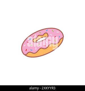 Donut Icon Logo für Bäckerei Stock Vektor