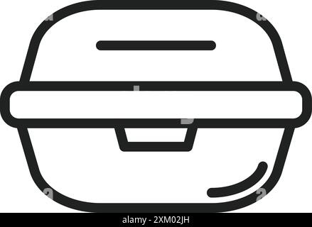 Vektorbild des Symbols „Lunchtasche“. Geeignet für mobile Anwendungen, Webanwendungen und Printmedien. Stock Vektor