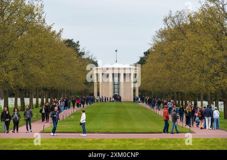 Der amerikanische Friedhof der Normandie in Colleville-sur-Mer, Frankreich Stockfoto