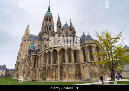 Die Kathedrale von Bayeux, die Kathedrale unserer Lieben Frau von Bayeux in der Normandie Stockfoto