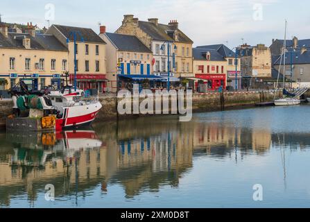 Port-en-Bessin-Huppain, Standort des Zweiten Weltkriegs in der Normandie, Frankreich Stockfoto