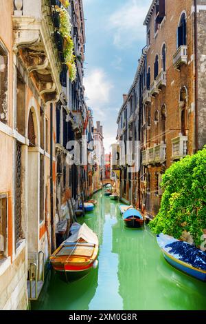 Der Rio de S. Cassan-Kanal und die Ponte delle Tette, Venedig Stockfoto