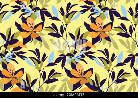 Nahtloses Vektor-Blumenmuster. Sommerdruck. Stock Vektor