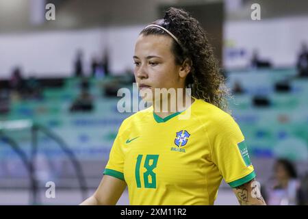 Rafa Levis (Brasilien) beim Spiel Costa Rica gegen Brasilien am 16. August 2022 beim FIFA U-20-Frauen-Weltmeisterschaft Costa Rica. (Foto: Martín Fonseca/Latin Sp Stockfoto