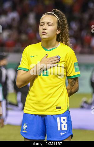 Rafa Levis (Brasilien) beim Spiel Costa Rica gegen Brasilien am 16. August 2022 beim FIFA U-20-Frauen-Weltmeisterschaft Costa Rica. (Foto: Martín Fonseca/Latin Sp Stockfoto