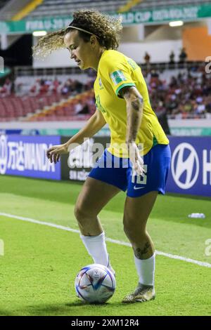 Rafa Levis (Brasilien) beim Spiel Costa Rica gegen Brasilien am 16. August 2022 beim FIFA U-20-Frauen-Weltmeisterschaft Costa Rica. (Foto: Martín Fonseca/Latin Sp Stockfoto