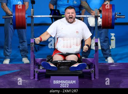 Aktenfoto vom 04.08.2022 von Liam McGarry, der glaubt, dass kleine Margen der Schlüssel sein werden, wenn er sich auf das Podium der Powerlifting bei den Paralympics in Paris konzentriert. Ausgabedatum: Donnerstag, 25. Juli 2024. Stockfoto