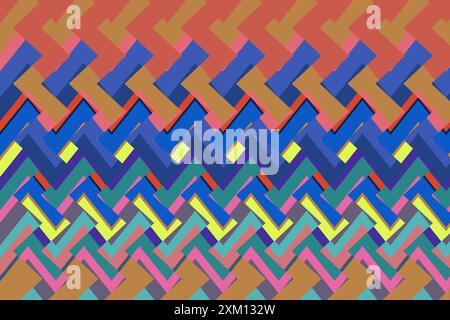 Digitale Effekte. Stoffmuster. Buntes Muster. Stoffdrucke, Muster, Textildrucke, Bekleidungsmuster, bunte Linien, Textildruck, Textil Stockfoto