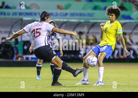 Celeste Jimenez aus Costa Rica und Yaya Ferreira aus Brasilien während des Spiels Costa Rica gegen Brasilien am 16. August 2019 bei der FIFA U-20-Frauen-Weltmeisterschaft Costa Rica Stockfoto