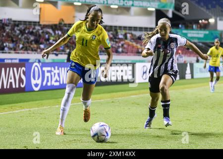 Aline Gomes aus Brasilien und Fiama Hidalgo aus Costa Rica während des Spiels Costa Rica gegen Brasilien am 16. August 2022. Stockfoto