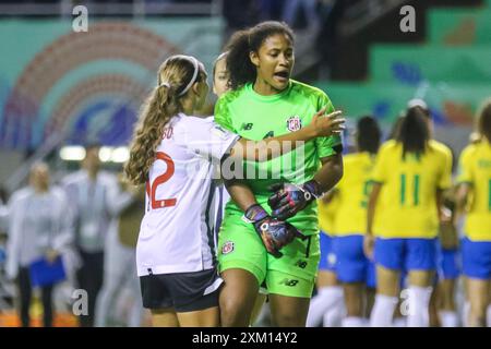 Torhüter Genesis Perez und Fiama Hidalgo aus Costa Rica während der FIFA U-20-Frauen-Weltmeisterschaft Costa Rica am 16. August 202 gegen Brasilien Stockfoto