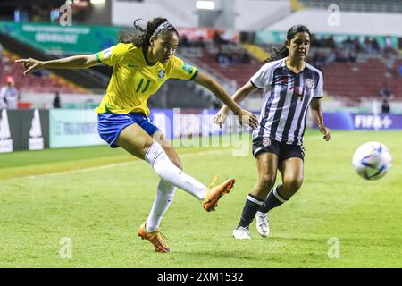 Aline Gomes aus Brasilien und Luciana Gonzalez aus Costa Rica während des Spiels Costa Rica gegen Brasilien am 16. August 202 Stockfoto