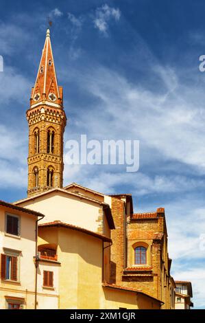 Glockenturm der Kirche Badia Fiorentina, Florenz, Italien Stockfoto