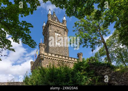 Der Wilhelmsturm, benannt nach Prinz Wilhelm I. von Orange, ist das heutige Wahrzeichen der Stadt Dillenburg, Hessen, Deutschland, Europa Stockfoto